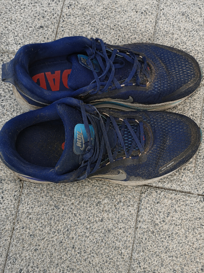 Before cleaning Nike Runners
